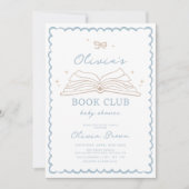 Modern Hand Drawn Book Baby shower Kaart (Voorkant)