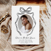 Modern Hand Drawn Bow grillig Vrijgezellenfeest Kaart