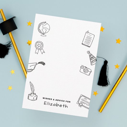 Modern Hand Drawn Chic Graduate Enclosure Card Informatiekaartje