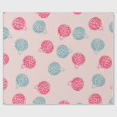 Modern Hand-Drawn Christmas Ornaments Pattern  Cadeaupapier (Vlak)