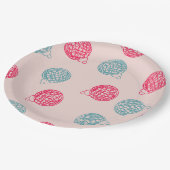 Modern Hand-Drawn Christmas Ornaments Pattern  Papieren Bordje (Gekanteld)