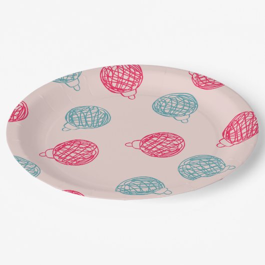 Modern Hand-Drawn Christmas Ornaments Pattern  Papieren Bordje (Gekanteld)