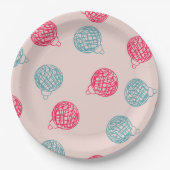 Modern Hand-Drawn Christmas Ornaments Pattern  Papieren Bordje (Voorkant)