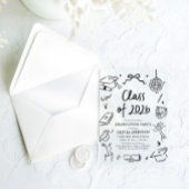 Modern Hand Drawn Class of 2026 Graduation Party Acryl Uitnodigingen