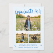 Modern Hand Drawn Class of 2028 Graduation Party Kaart (Achterkant)