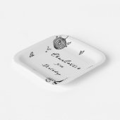 Modern Hand Drawn disco ball 30th Birthday Papieren Bordje (Gebogen)