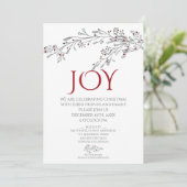 Modern Hand Drawn Doodle Mistletoe Kerstparty Kaart (Staand voorkant)