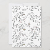 Modern Hand Drawn Doodle Mistletoe Kerstparty Kaart (Achterkant)