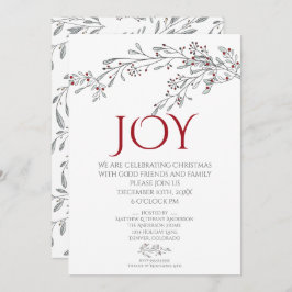 Modern Hand Drawn Doodle Mistletoe Kerstparty Kaart