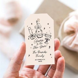 Modern Hand Drawn New Year's Eve Party Cadeaulabel