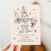 Modern Hand Drawn New Year's Eve Party Kaart