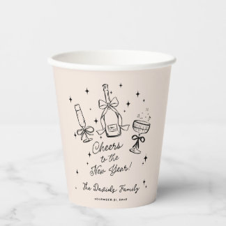 Modern Hand Drawn New Year's Eve Party Papieren Bekers