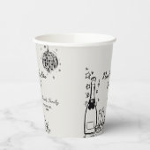 Modern Hand Drawn New Year's Eve Party Papieren Bekers (Links)