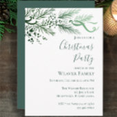 Modern Hand Drawn Pine kerstfeest uitnodiging