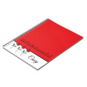 Modern Hand Drawn Red Roses Bridesmaid Notitieboek (Linkerzijde)