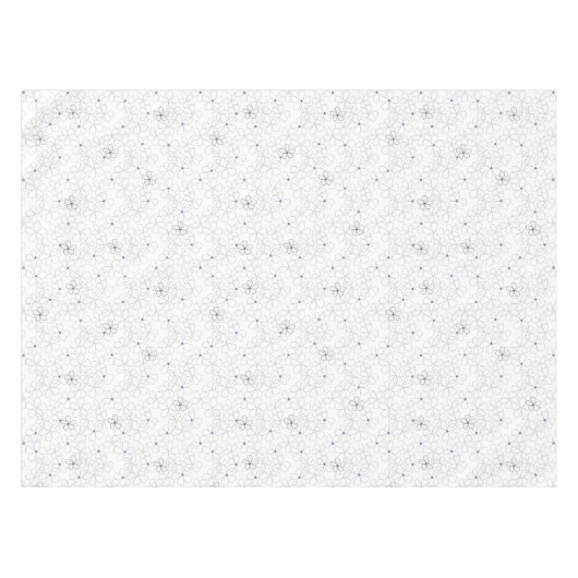 Modern Hand-drawn Taupe Periwinkle Flower Tafelkleed (Voorkant (Horizontaal))