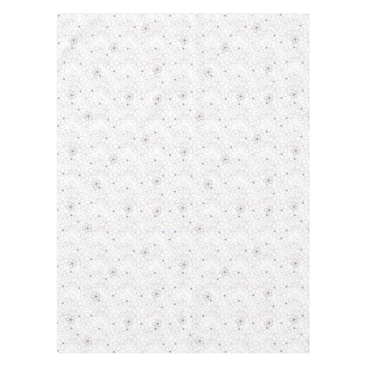 Modern Hand-drawn Taupe Periwinkle Flower Tafelkleed (Voorkant)