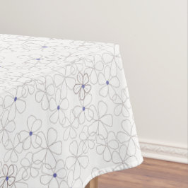Modern Hand-drawn Taupe Periwinkle Flower Tafelkleed