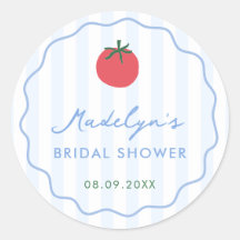 Modern Hand-Drawn Tomato Bridal Shower Favor