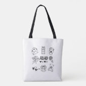 Modern Hand-Drawn Valentine Icons  Tote Bag (Achterkant)