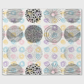 Modern Hand gemaakt Cirkels Patroon Cadeaupapier (Vlak)