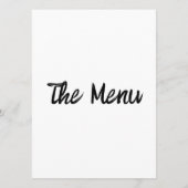 Modern Hand geschreven Funky Retro Lijst Bruiloft Menu (Achterkant)