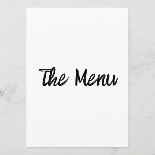 Modern Hand geschreven Funky Retro Lijst Bruiloft Menu (Achterkant)