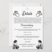 Modern Hand getekend Grappig Wedding Day party Kaart (Achterkant)