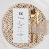 Modern Hand getrokken bruiloft menu