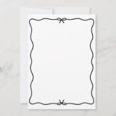 Modern Hand getrokken bruiloft menu Kaart (Achterkant)