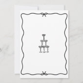 Modern Hand getrokken bruiloft menu Kaart (Achterkant)