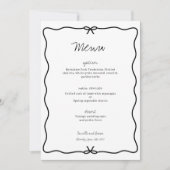 Modern Hand getrokken bruiloft menu Kaart (Voorkant)