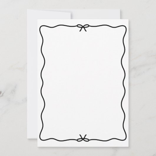 Modern Hand getrokken bruiloft menu Kaart (Achterkant)