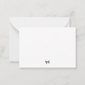 Modern Hand getrokken paar stationery Notitiekaartje (Achterkant)