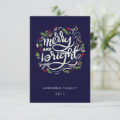 Modern Hand Lettered en Bright Holiday Kaart (Staand voorkant)