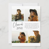 Modern Hand Lettered Graduation Announcement Card  Kaart (Achterkant)
