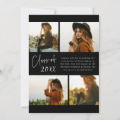 Modern Hand Lettered Graduation Announcement Card  Kaart (Achterkant)