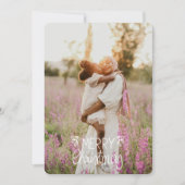Modern Hand Lettered Merry Christmas Photo Feestdagenkaart (Voorkant)