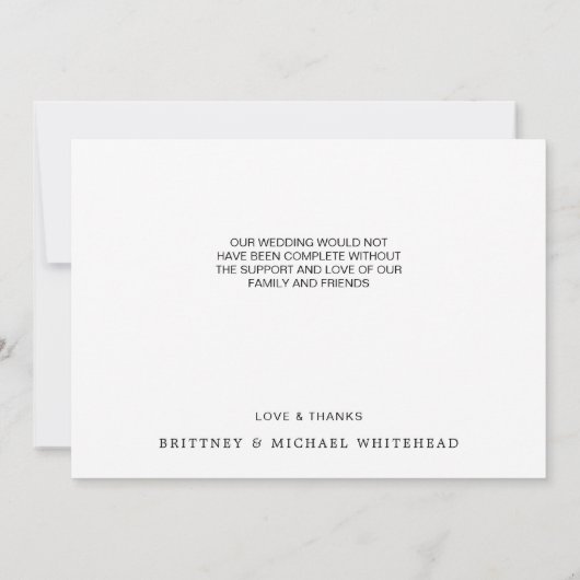 Modern Hand-Lettered Photo Collage Dusty Blue Bedankkaart (Achterkant)