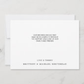 Modern Hand-Lettered Photo Collage Navy Blue Bedankkaart (Achterkant)