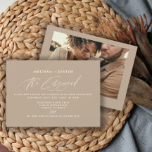 Modern Hand Lettered Photo Wedding Verloving