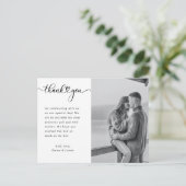 Modern Hand Lettering Love Photo Weddenschap Harte Briefkaart (Staand voorkant)