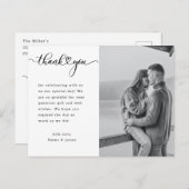 Modern Hand Lettering Love Photo Weddenschap Harte Briefkaart (Voorkant / Achterkant)