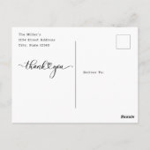 Modern Hand Lettering Love Photo Weddenschap Harte Briefkaart (Achterkant)