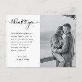 Modern Hand Lettering Love Photo Weddenschap Harte Briefkaart (Voorkant)