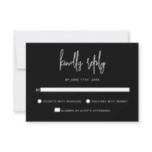 Modern Hand Lettering Script Black White Wedding