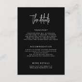 Modern Hand Lettering Script Wedding Details Informatiekaartje (Voorkant)