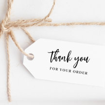 Modern Hand Script Bedankt voor uw bestelling