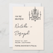 Modern Hand Written Drawn Couple Wedding Fun Photo Save The Date (Achterkant)