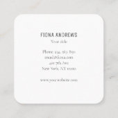 Modern, Hände mit Zauberstab und Sternen, Vierkante Visitekaartje (Achterkant)